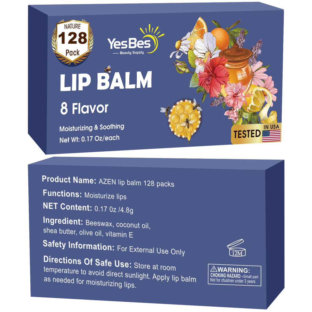 YesBes eight-flavor bulk lip balm set, ideal for gifting