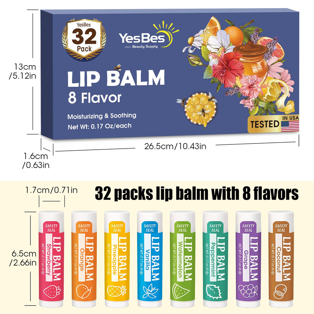 YesBes lip balm strawberry tube nourishes lips with fruity aroma