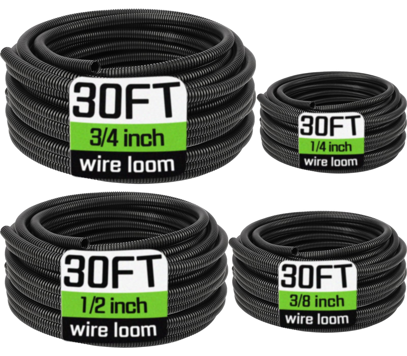 YesBes wire loom 1/4-inch inner diameter protects cables in tight under-dash installations.