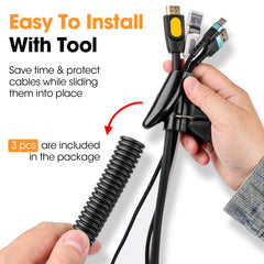 YesBes wire loom 3/4-inch accommodates big bundles for garage and workshop wiring.