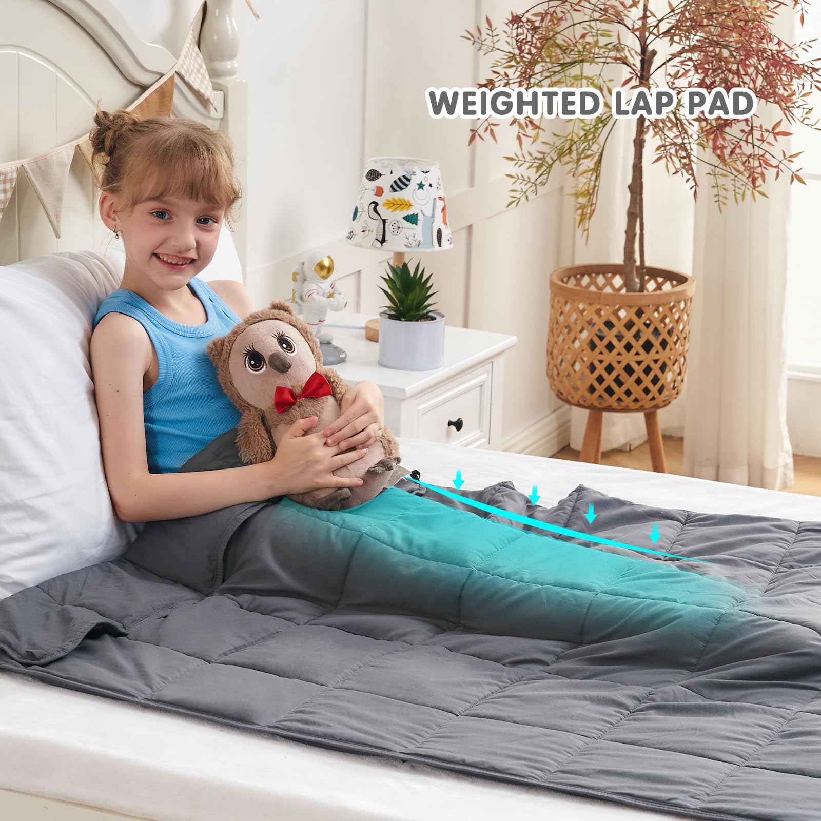 YesCool breathable grey weighted blanket for comfortable nights