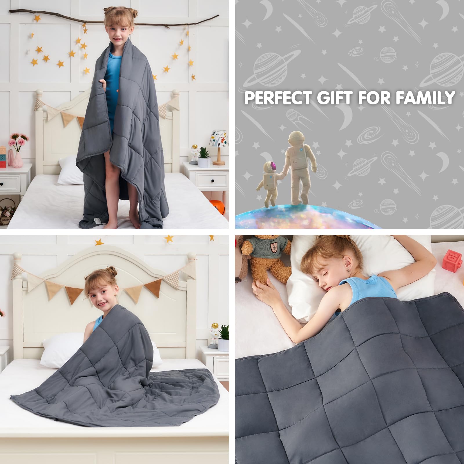 YesCool grey weighted blanket packaging ready as a gift