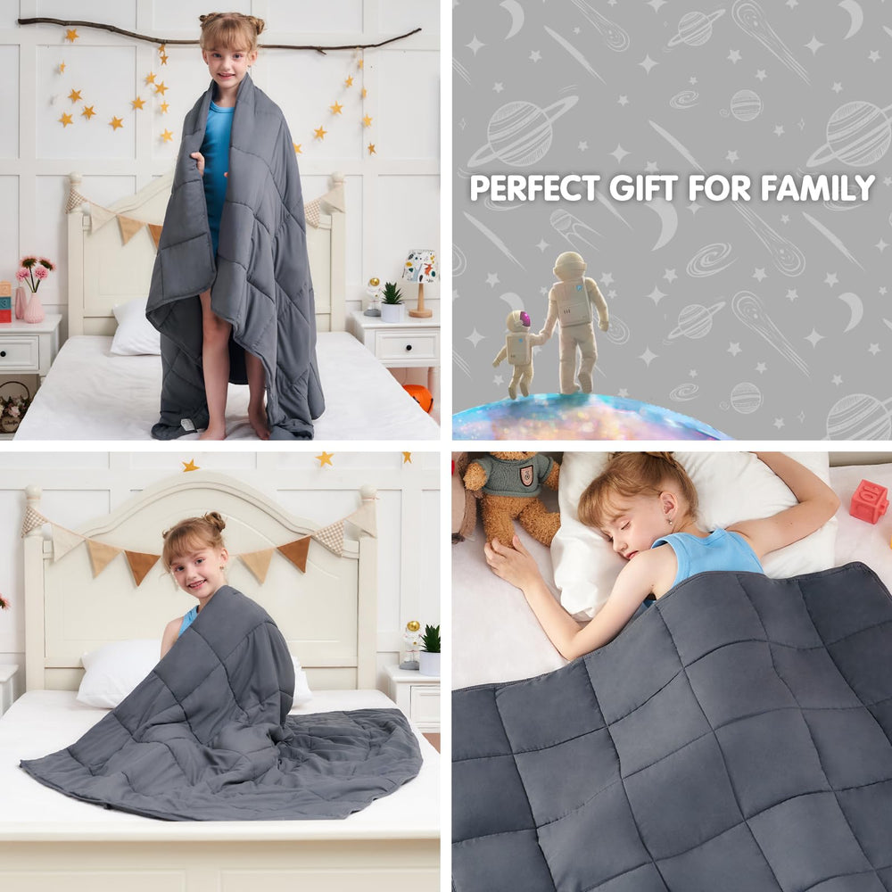 YesCool grey weighted blanket packaging ready as a gift