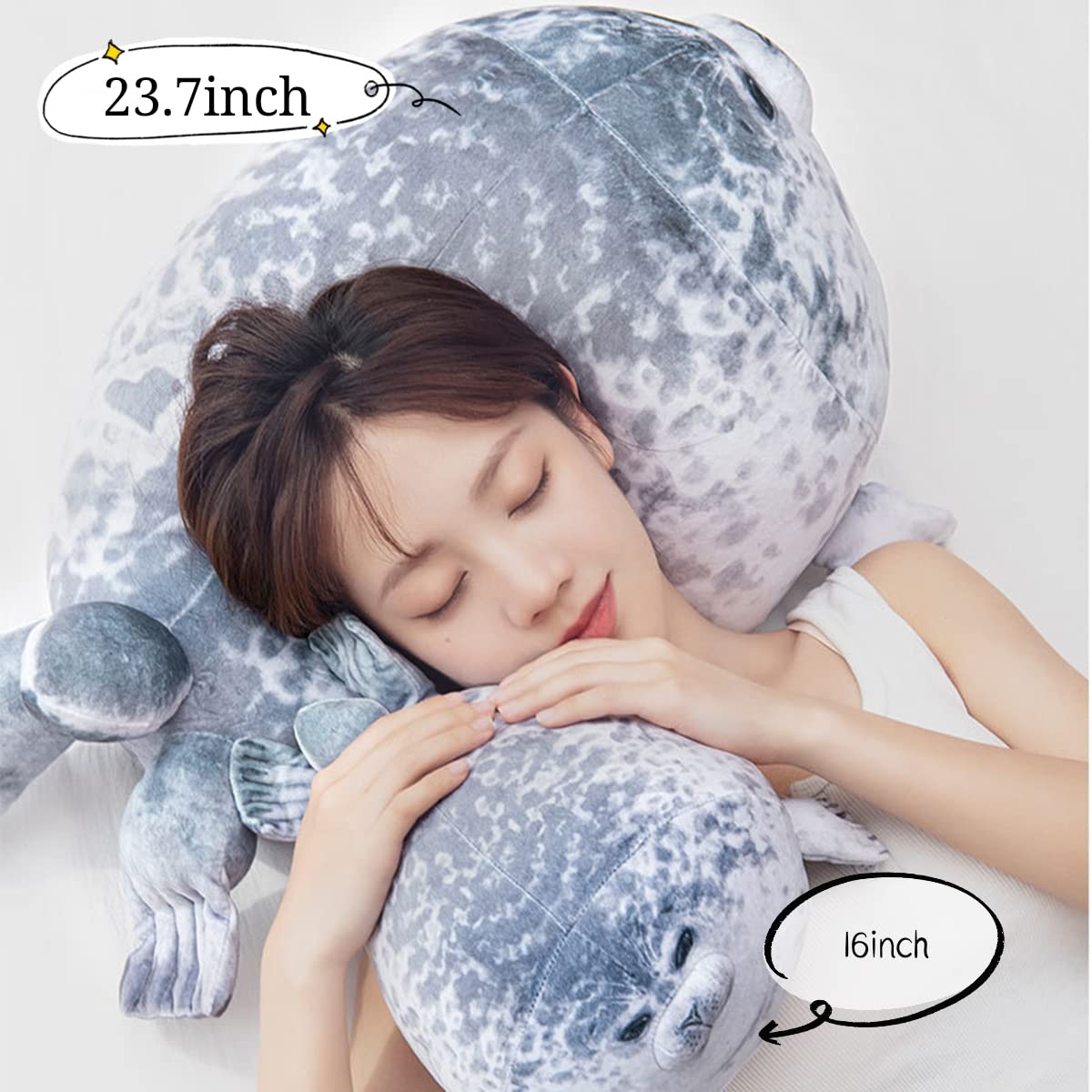 YESGIRL seal plush gift-ready packaging ideal for birthdays or holidays.