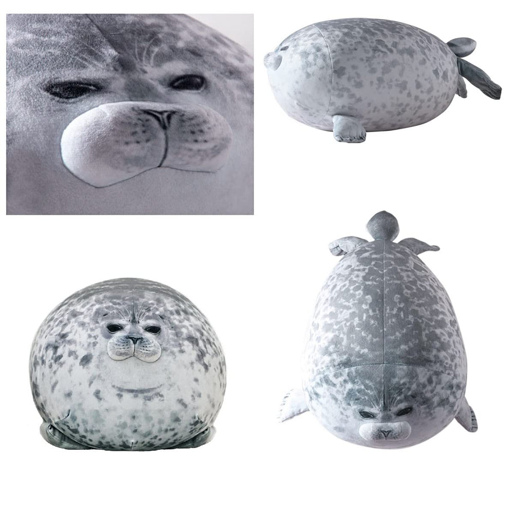 YESGIRL seal plush in a room scene demonstrating versatile decor and comfort.