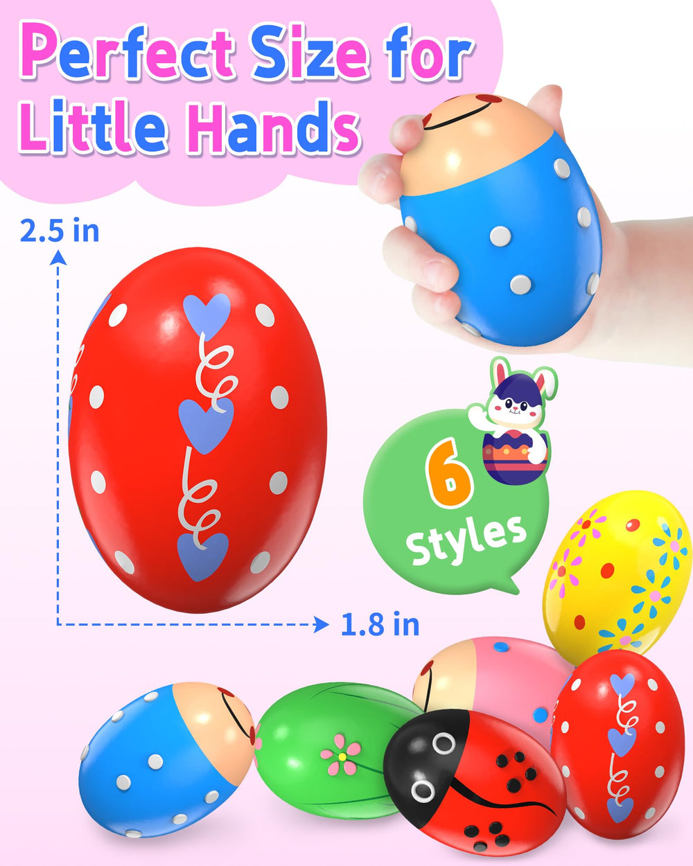 Yetonamr prefixed Easter eggs with toys stimulating imaginative play.