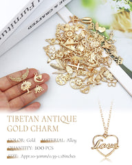 YETOOME gold charms butterfly bring a playful touch to custom jewelry and crafts.