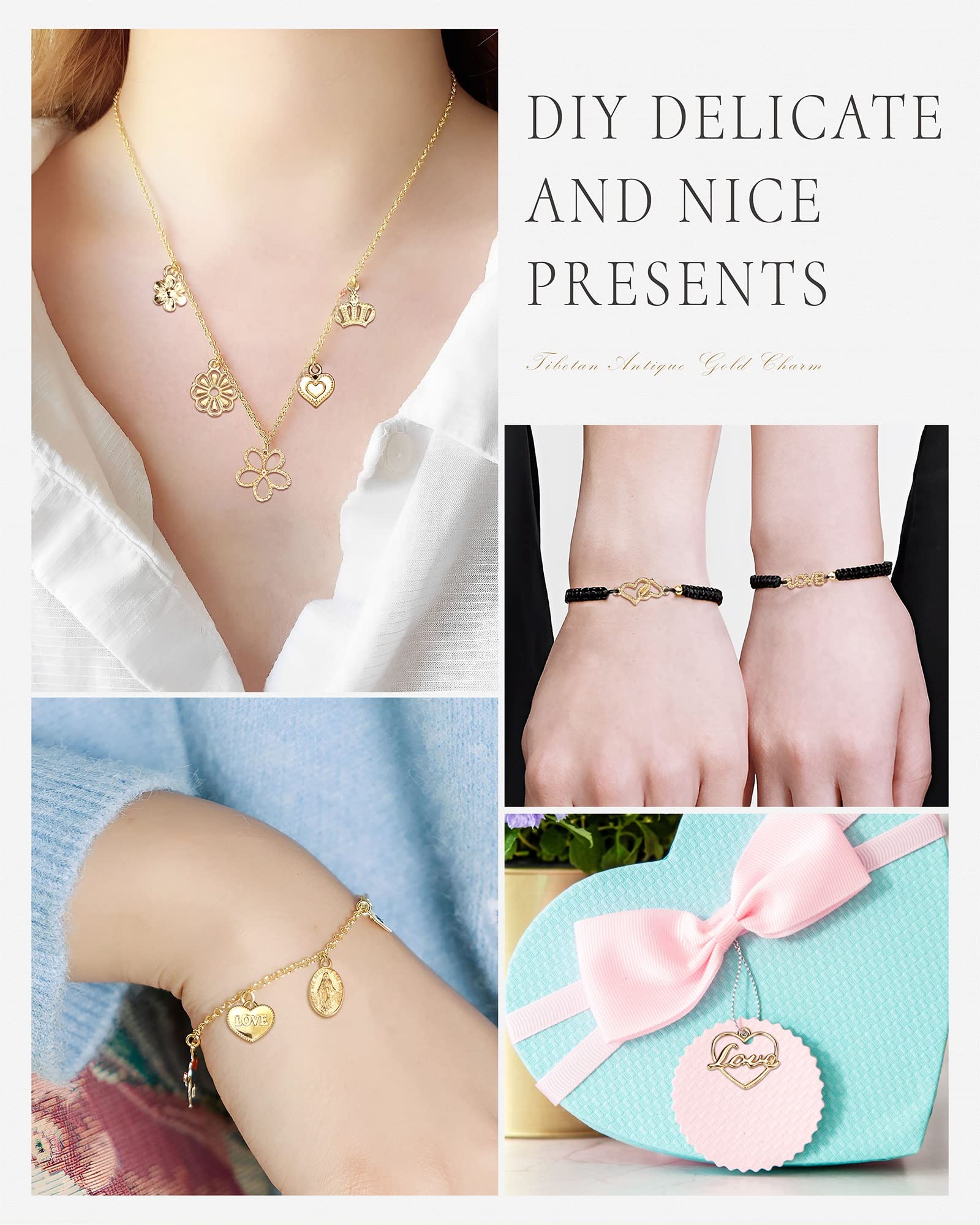 YETOOME gold charms star brighten charm bracelets and other handmade pieces.