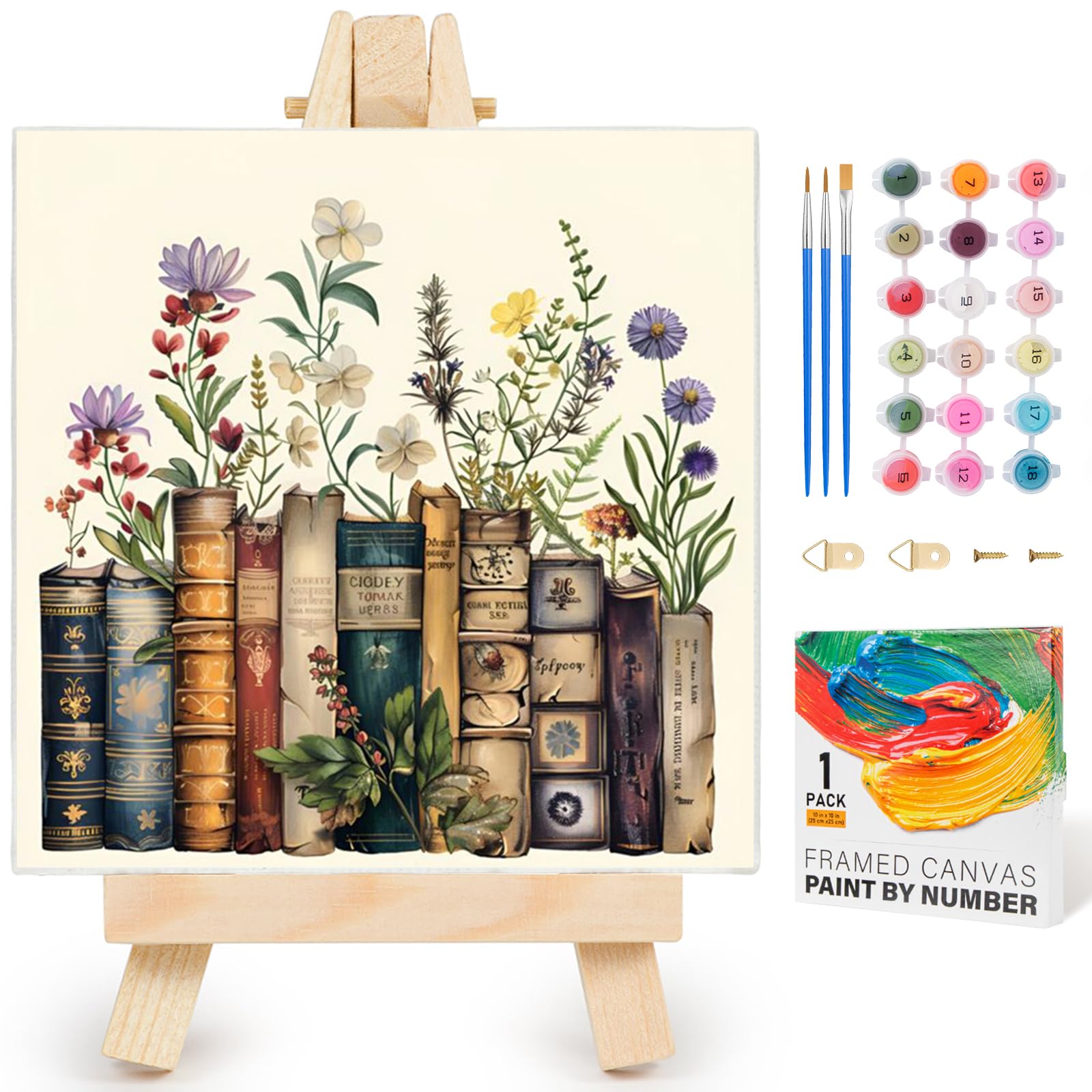 Yezavesu framed paint-by-numbers canvas ready to start a calming art session
