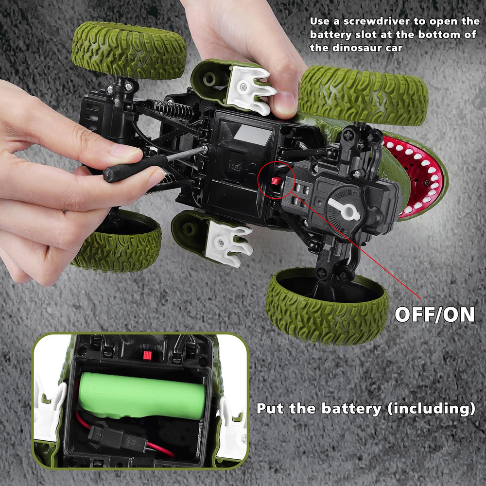 YEZI remote control dinosaur car battery pack supports long play with quick recharge
