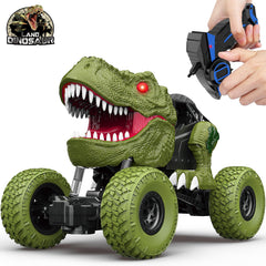 YEZI remote control dinosaur car with front lights for engaging indoor and outdoor play