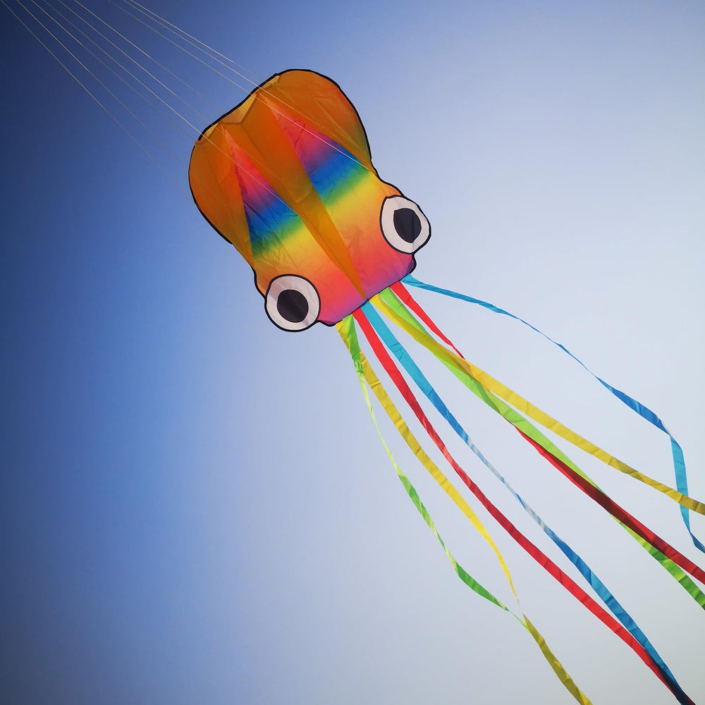YFAFENGS octopus kite line and handle included for immediate control