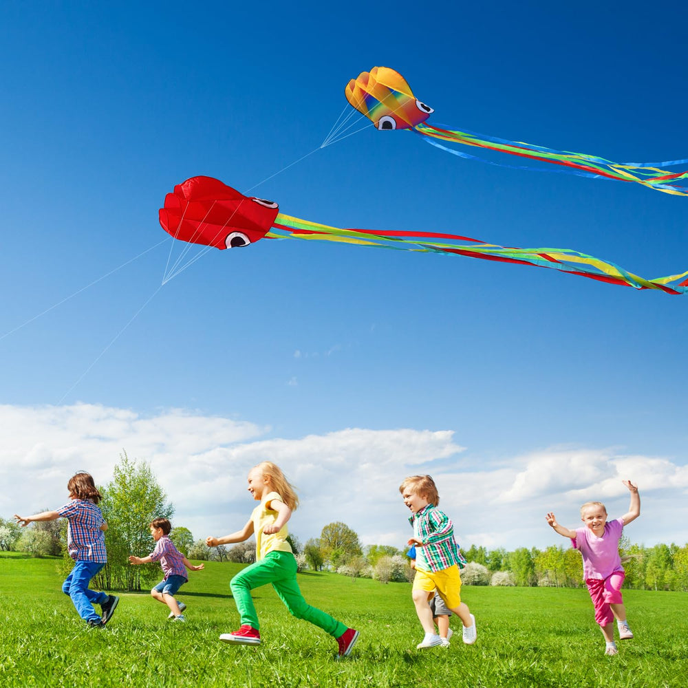 YFAFENGS octopus kite requires no assembly, quick start