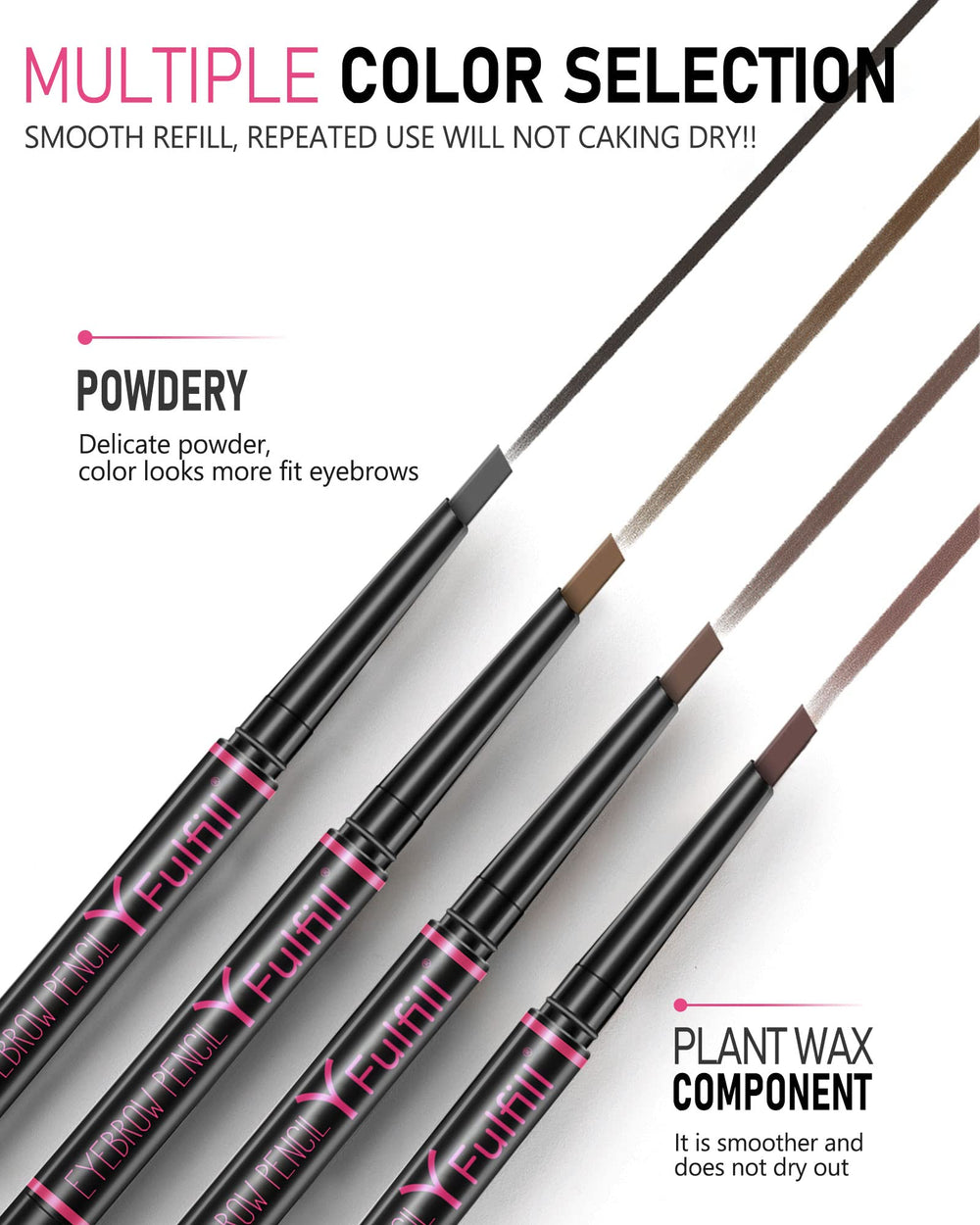 YFulfill grey eyebrow pencil long-wear performance for active days