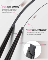 YFulfill grey eyebrow pencil waterproof-formula lasts eight hours or more