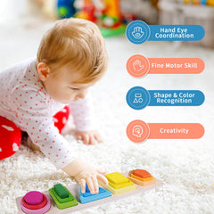 YHHYTOY five-color shapes set supports early pattern recognition and math skills.