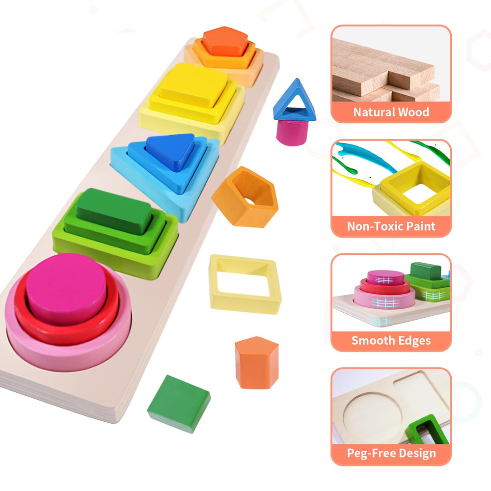 YHHYTOY rounded edges safe design protects little hands during learning.