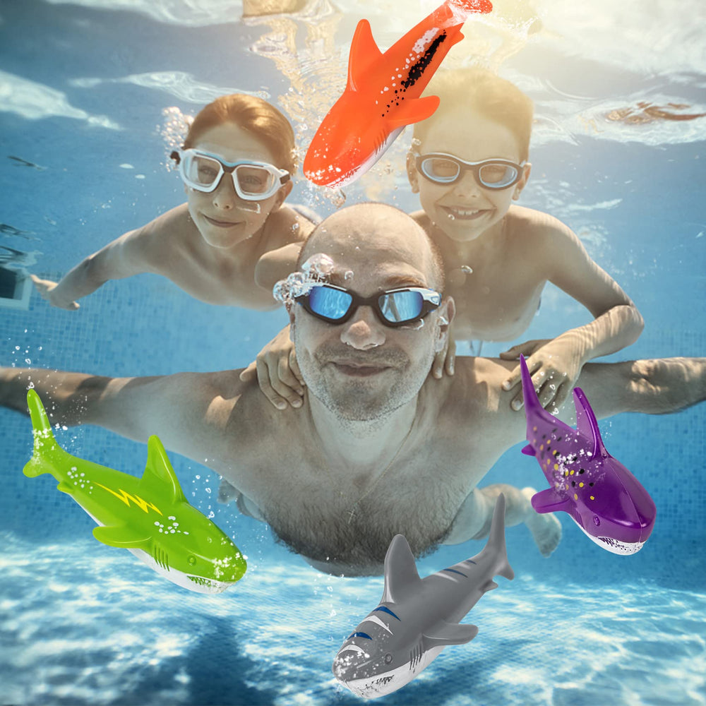 YHmall five-pack shark torpedo toys ideal for kids' pool fun