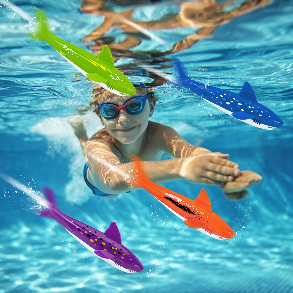 YHmall pool diving toy shark torpedo 4.7 inches supports quick throws