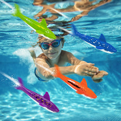 YHmall pool diving toy shark torpedo 4.7 inches supports quick throws