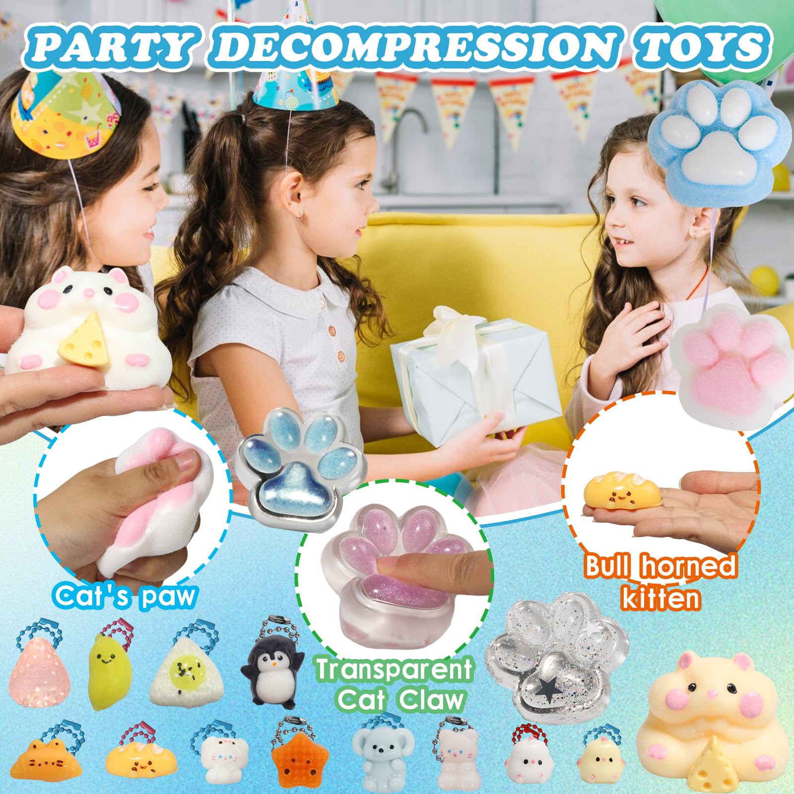 Ideal classroom treasure box toys from Yidayes Taba Squishy Pack