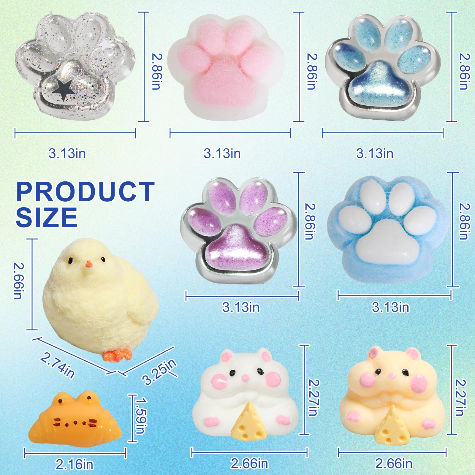 Yidayes Taba Squishy Pack portable chain pouches keep toys organized