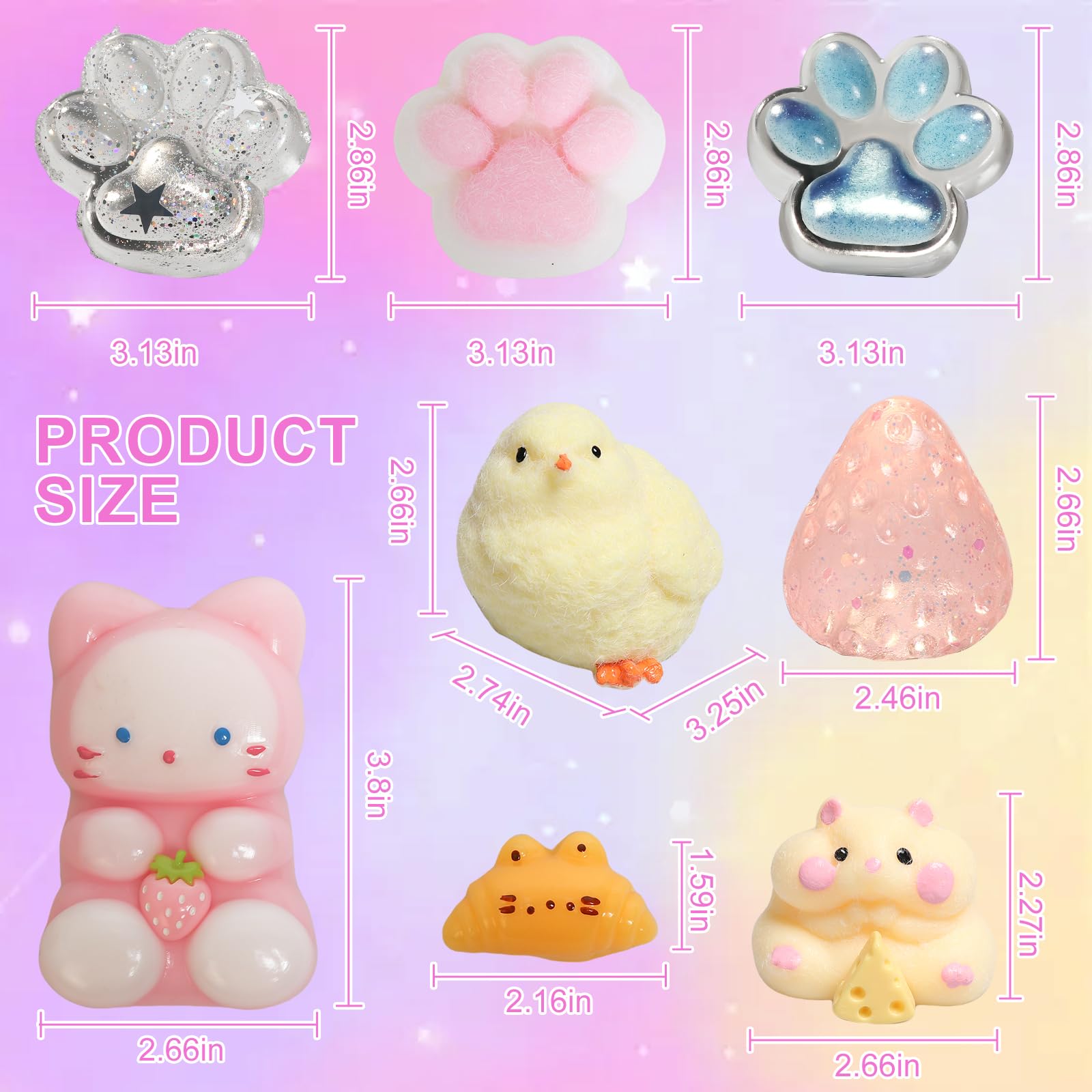 Yidayes Taba squishy pack soft tactile touches for stress relief and focus