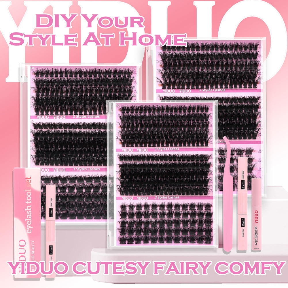 YIDUO at-home lash application setup for DIY beauty