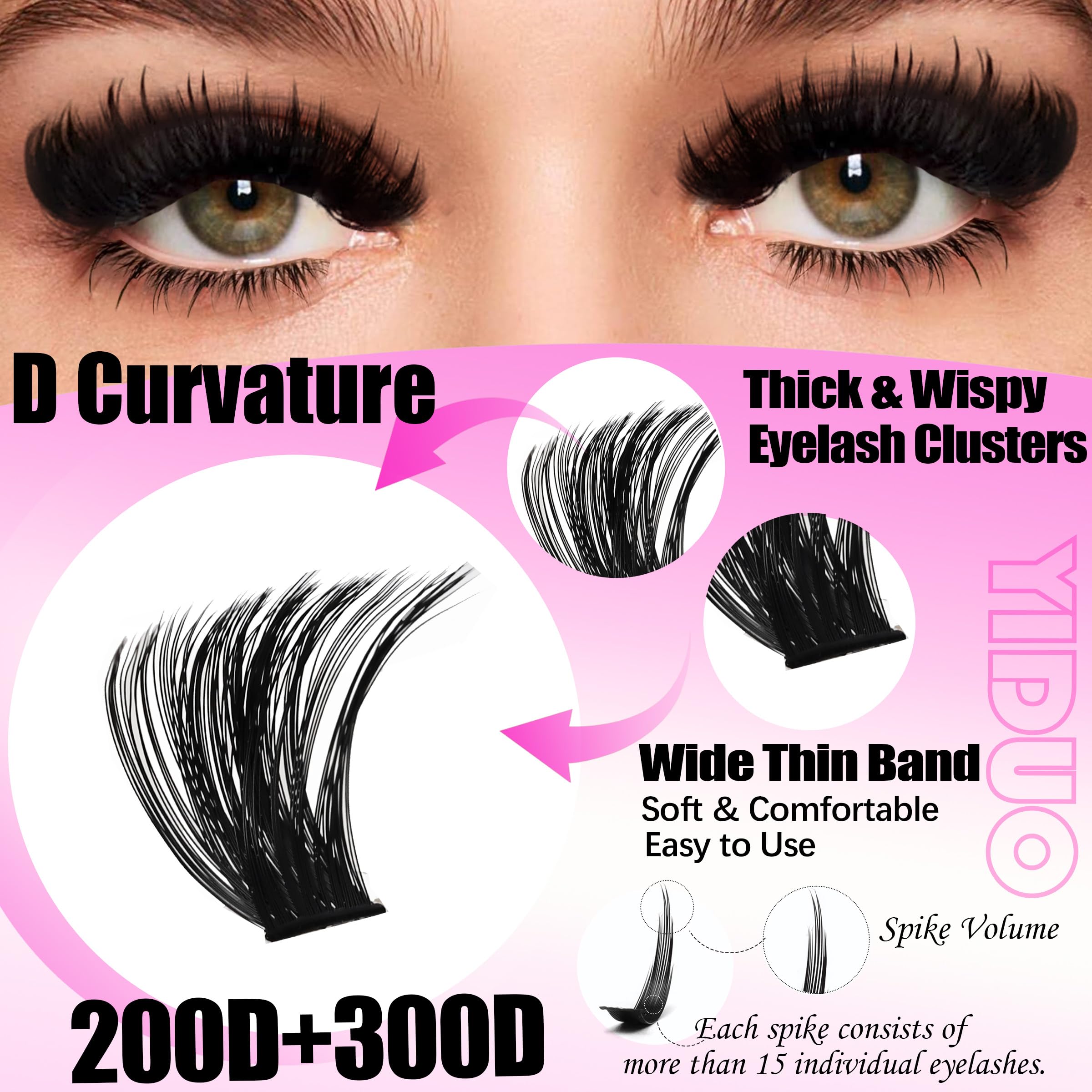 YIDUO Bond and Seal kit for secure, long-wear lash adhesion.