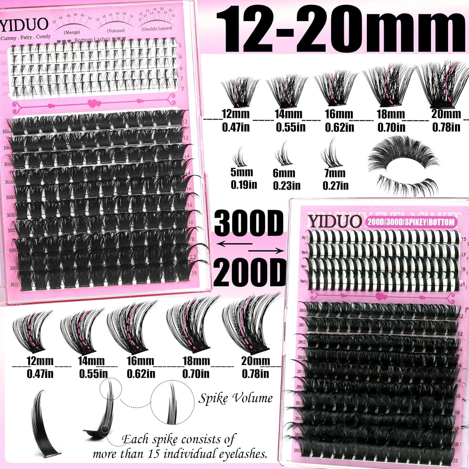 YIDUO Eyebrow Brush included for prepping and shaping brows.