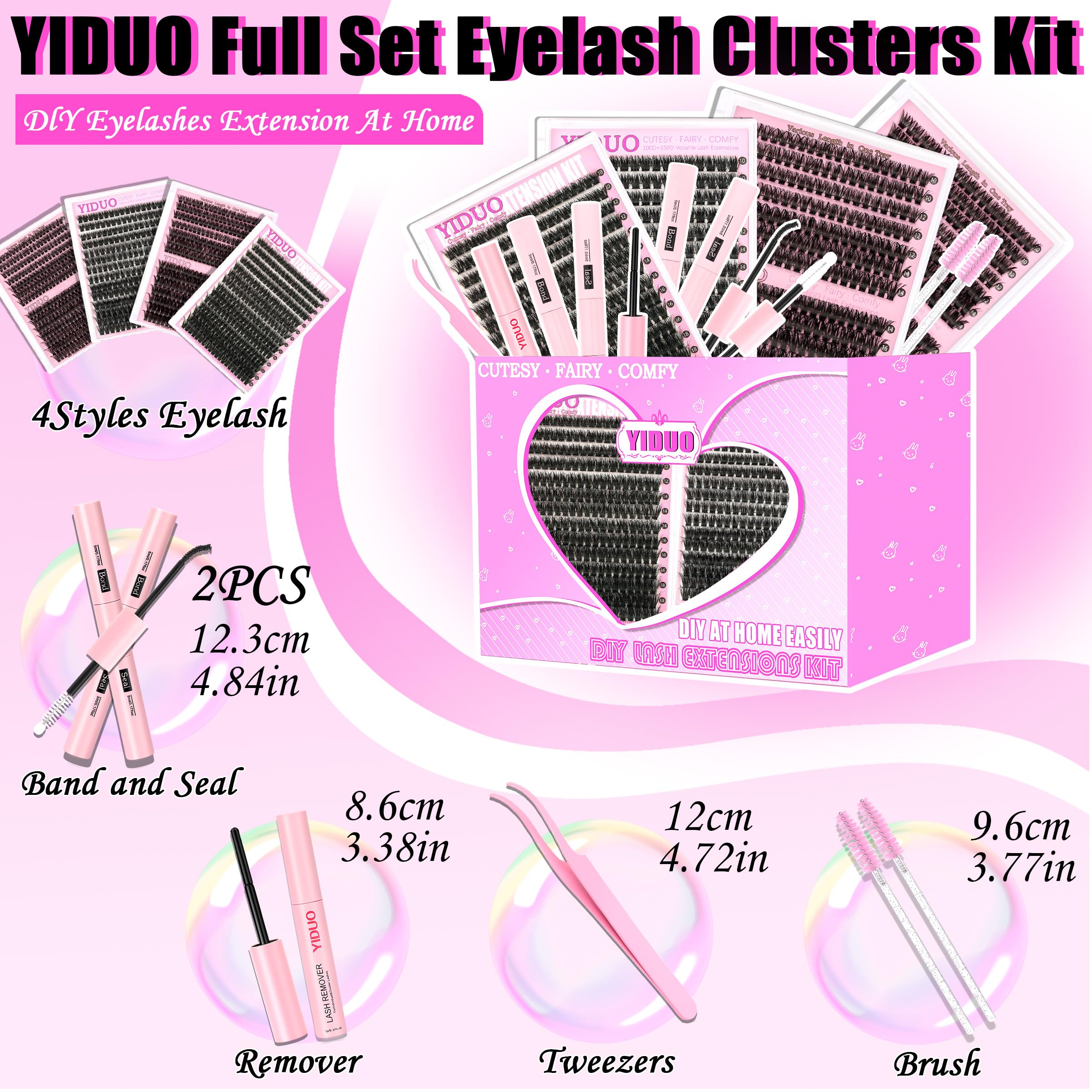 YIDUO eyelash brushes for grooming and separation