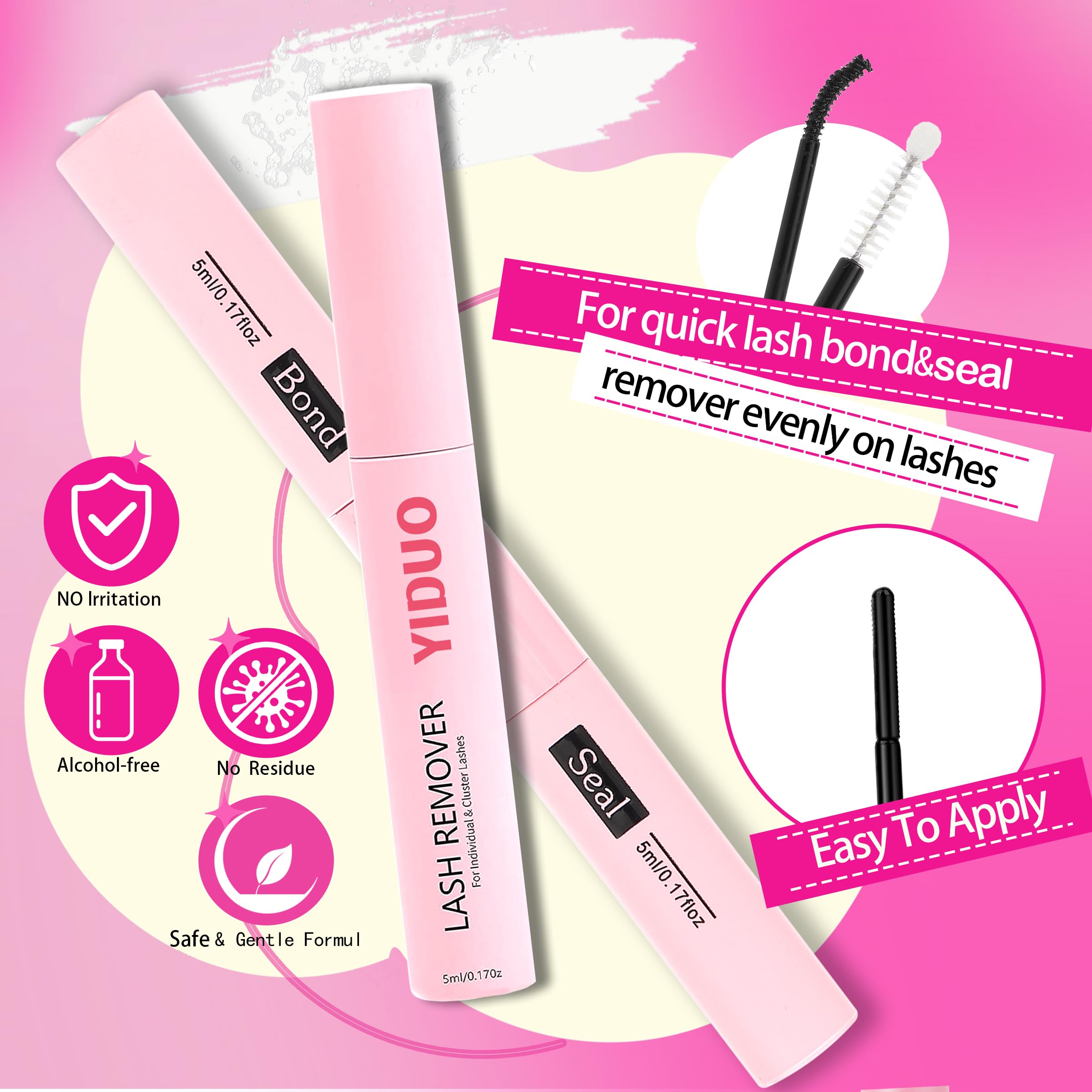 YIDUO lash brushes five pieces help separate and maintain lashes.