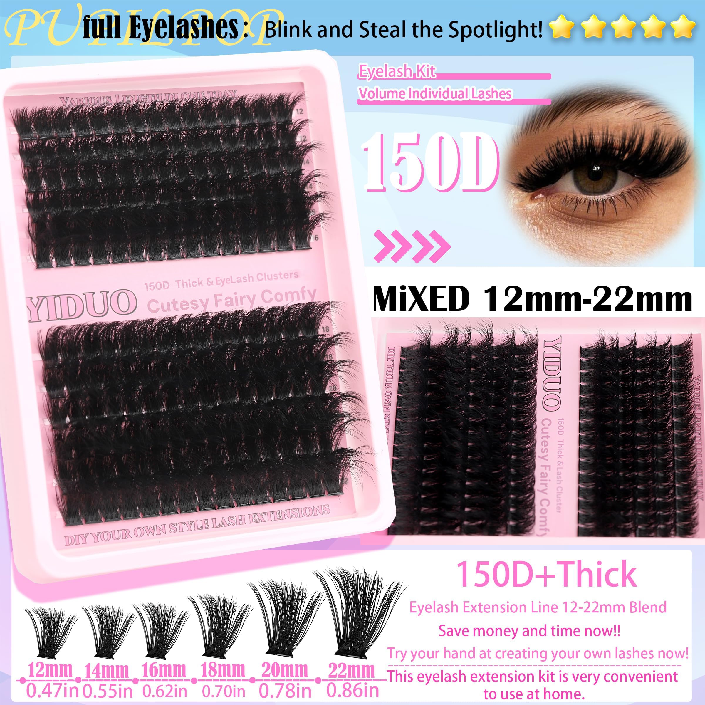 YIDUO lash remover 5ml provides gentle cleanup after wear.