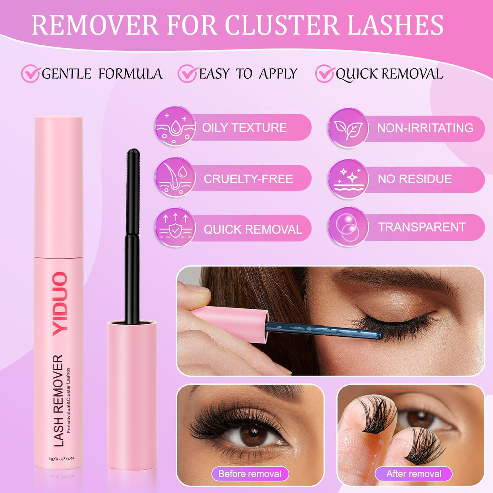 Lightweight, skin-friendly cluster lashes by YIDUO