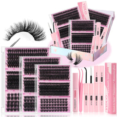 YIDUO volume lash clusters kit ready for at-home application