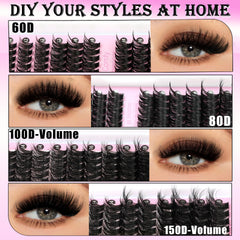 YIDUO wispy 60D 80D lashes for natural volume and lift