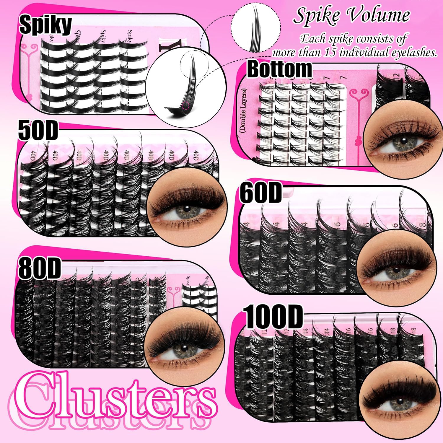 Bottom lashes in 5–7mm for eye-enhancing fullness