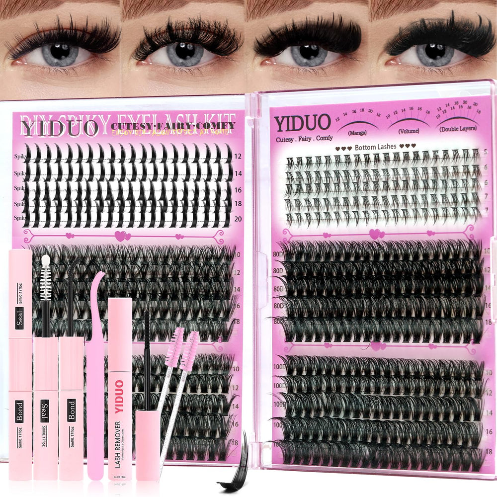 YIDUO Lashes Clusters Kit main packaging for versatile DIY looks