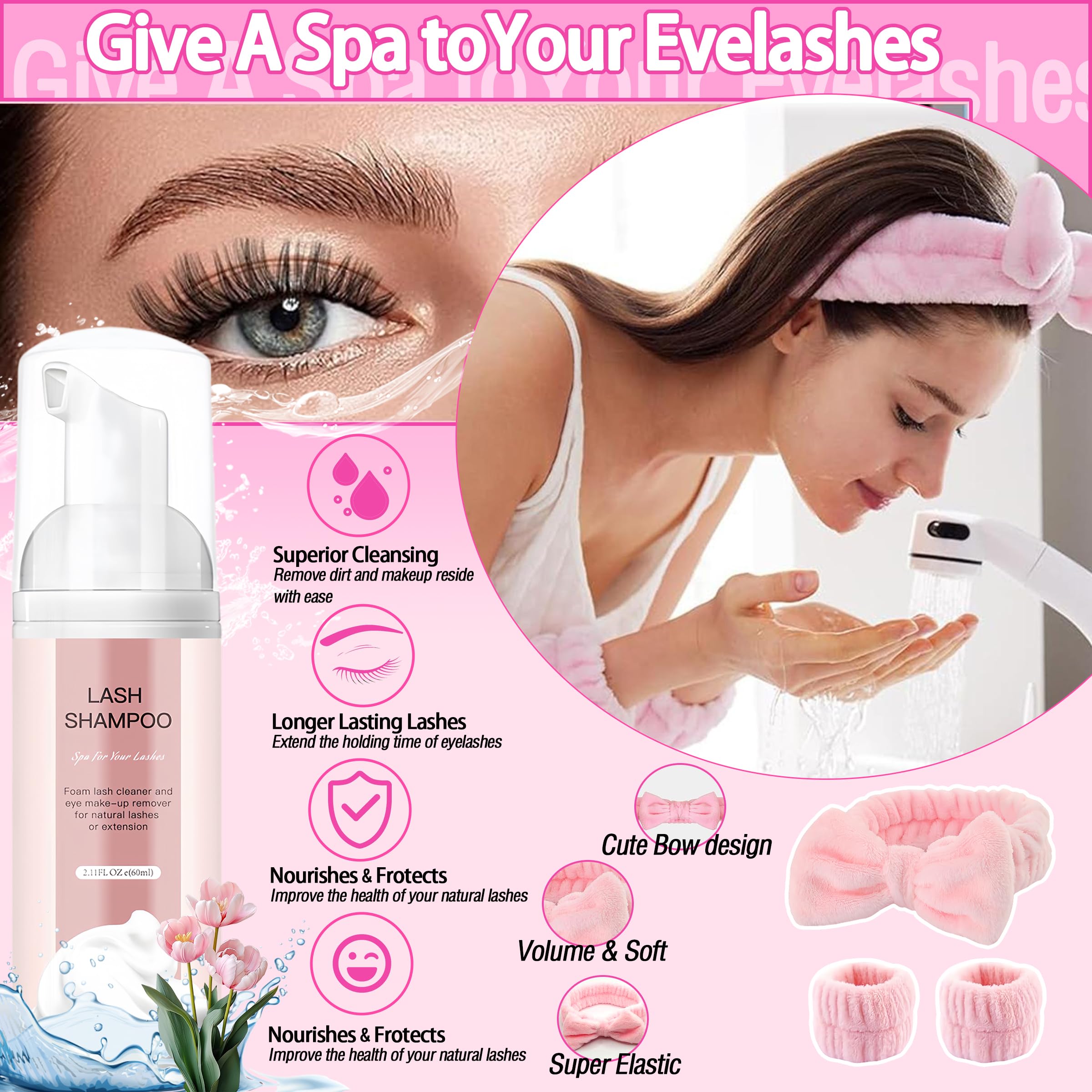 YIDUO eyelash remover bottle for gentle cleanup after wear.