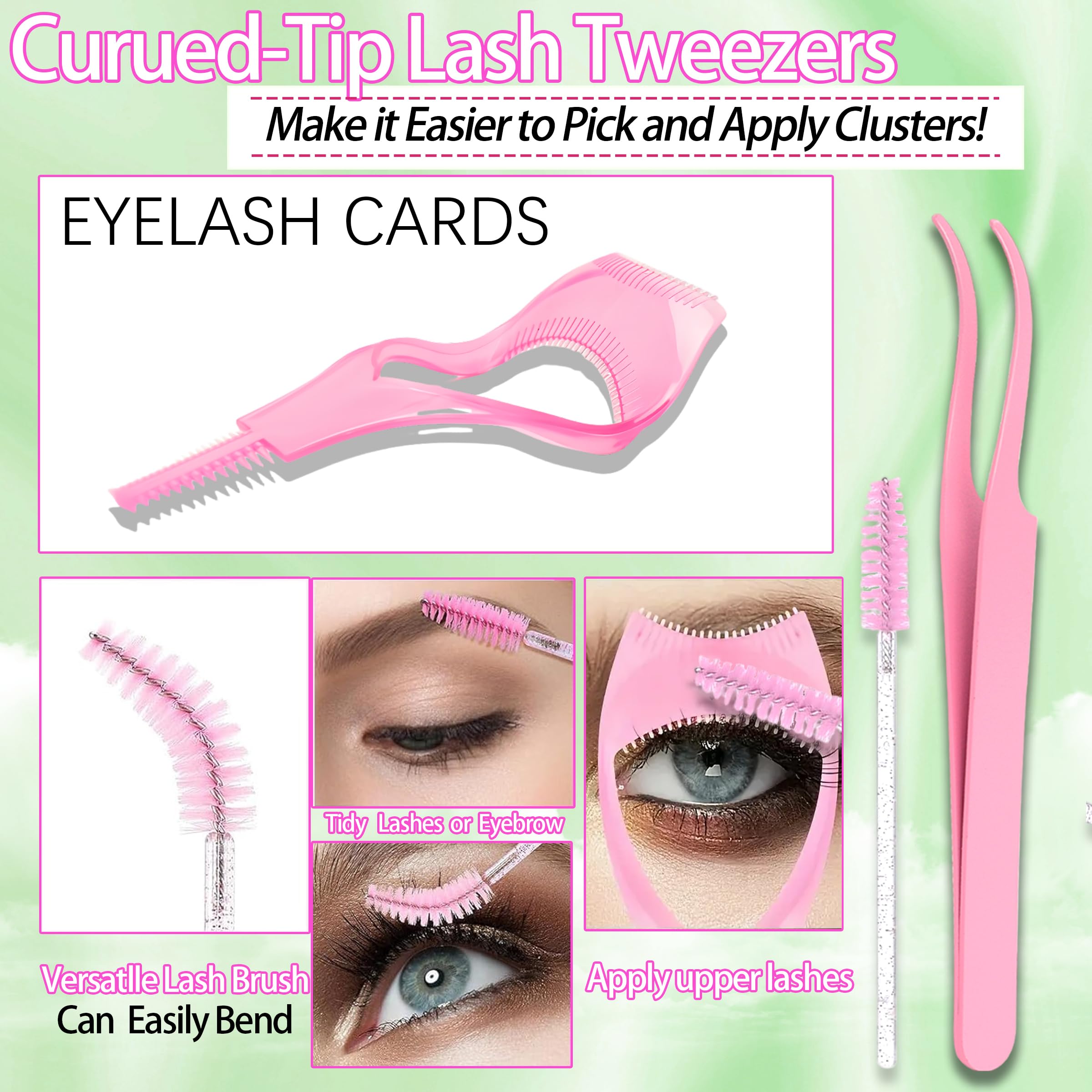 YIDUO Lash applicator with hairband and wristbands for organized styling