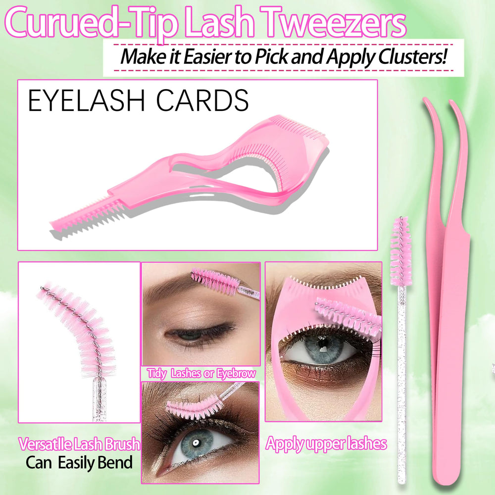 YIDUO Lash applicator with hairband and wristbands for organized styling