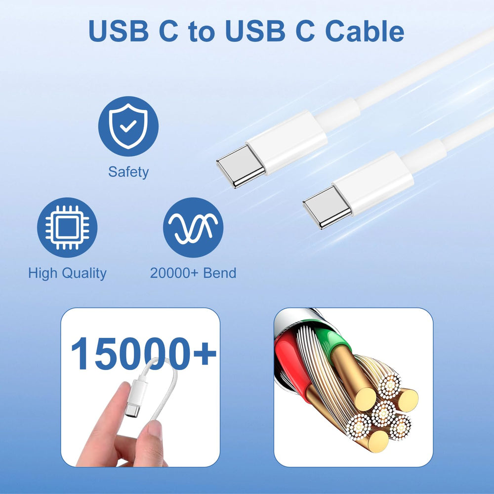 Yievis 10ft USB-C to USB-C cable in use for flexible setup.