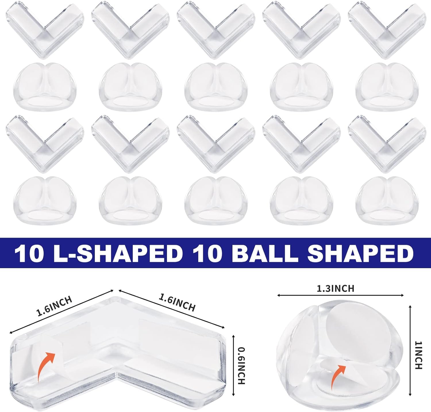 YIIFELL baby-proof corner guard with adhesive for easy furniture protection