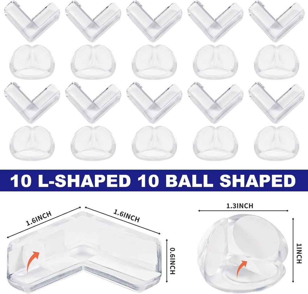 YIIFELL baby-proof corner guard with adhesive for easy furniture protection