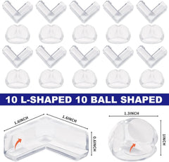 YIIFELL baby-proof corner guard with adhesive for easy furniture protection