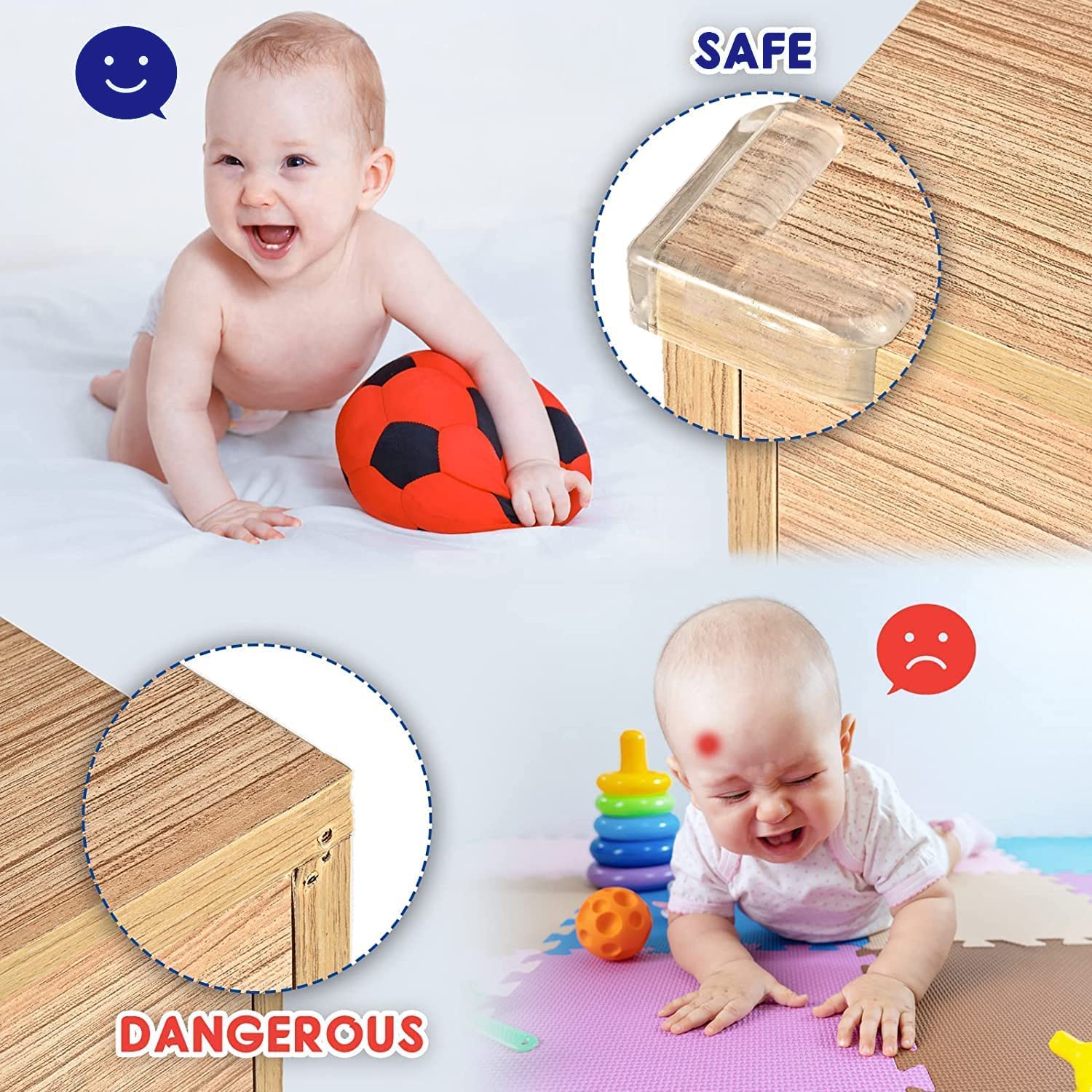 YIIFELL transparent corner cover preserves furniture aesthetics while safeguarding kids