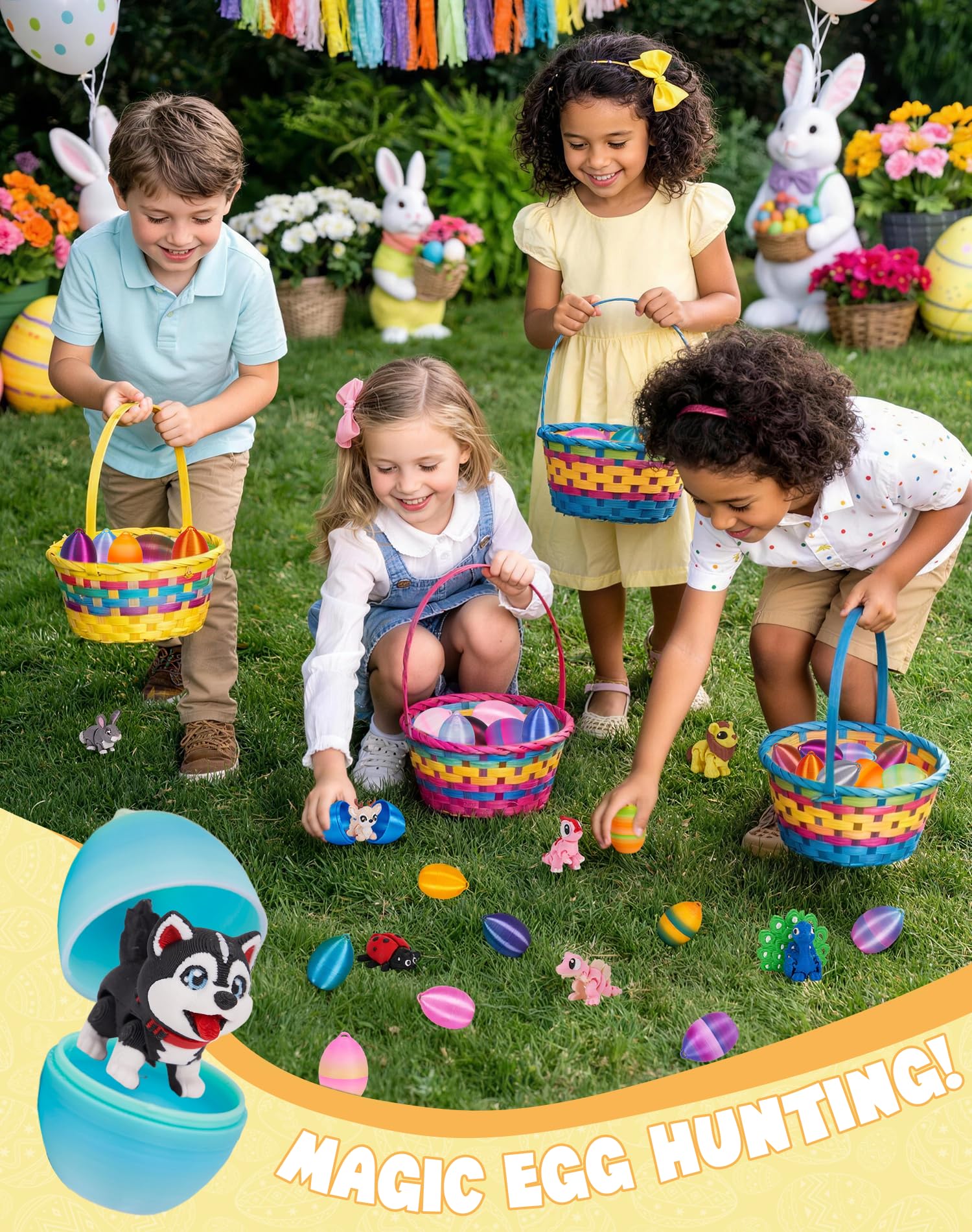 YILCER animal toys with holes convert to portable keychain charms.