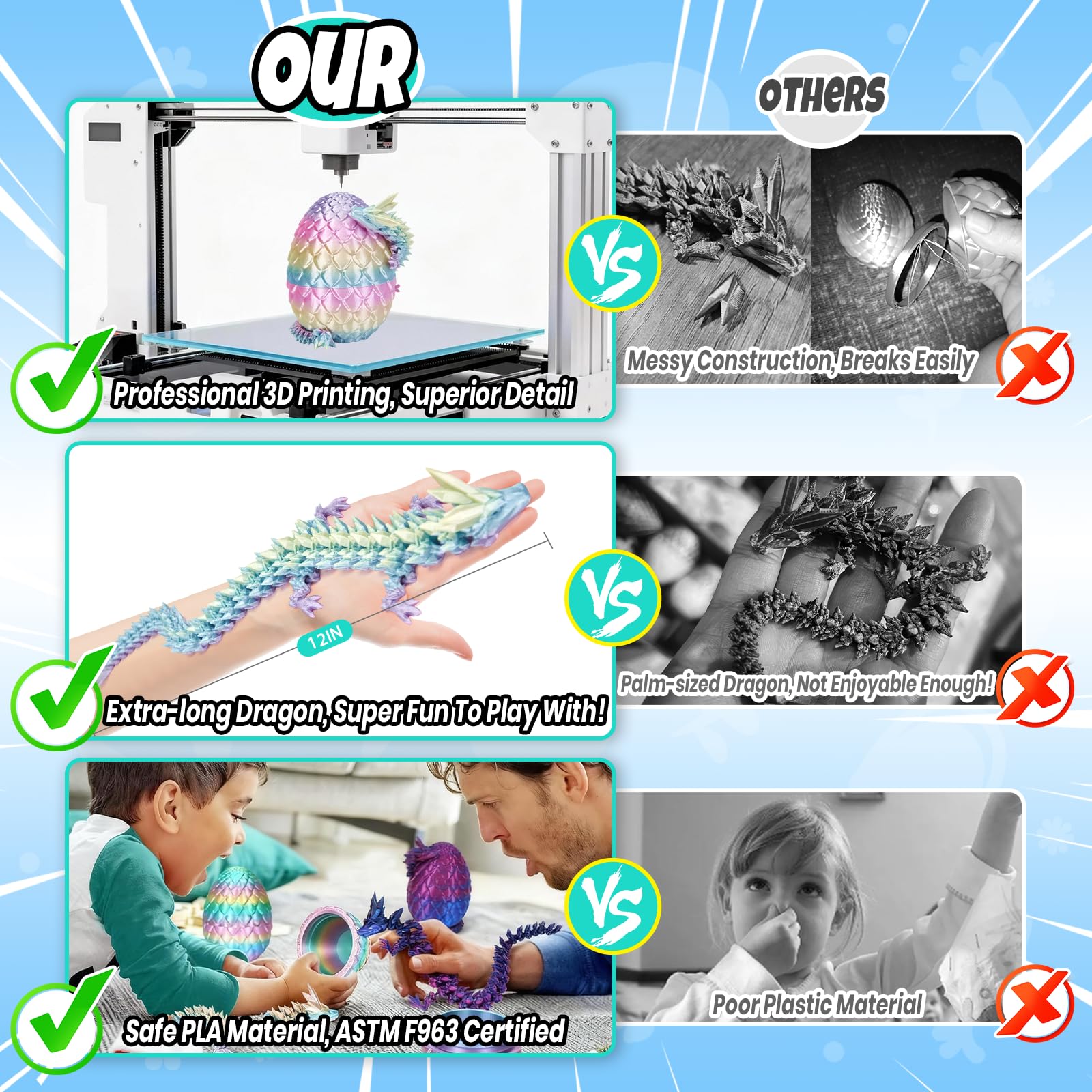 YILCER eco-friendly 3D print materials emphasize safe construction.
