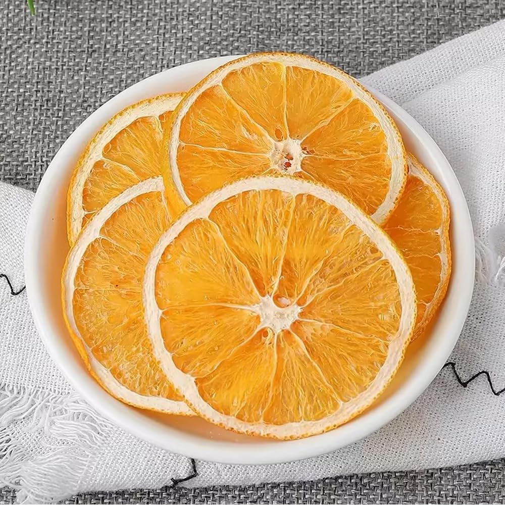 YiLing Dehydrated Orange Slices in tea for natural vitamin C and aroma.