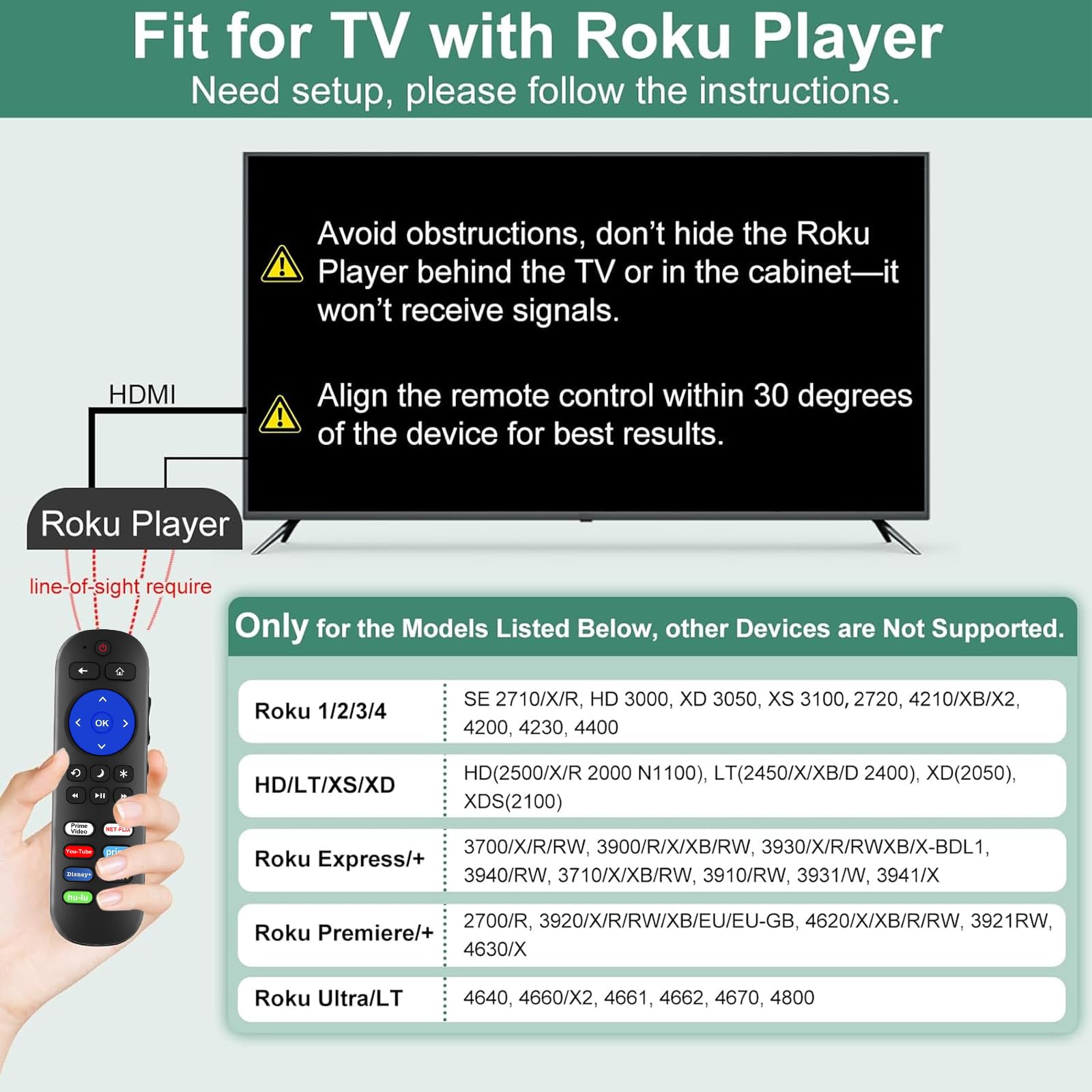Yimaut Roku remote buttons closeup emphasizing responsive controls for quick navigation.